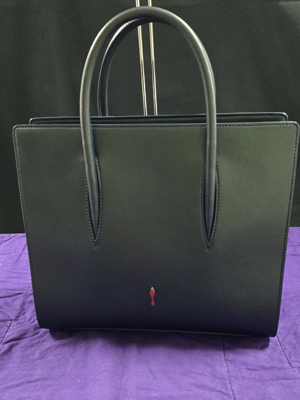 NWOT Rare Christian Louboutin Paloma Iridescent Blue Medium Perle Leather Tote - Picture 2 of 16